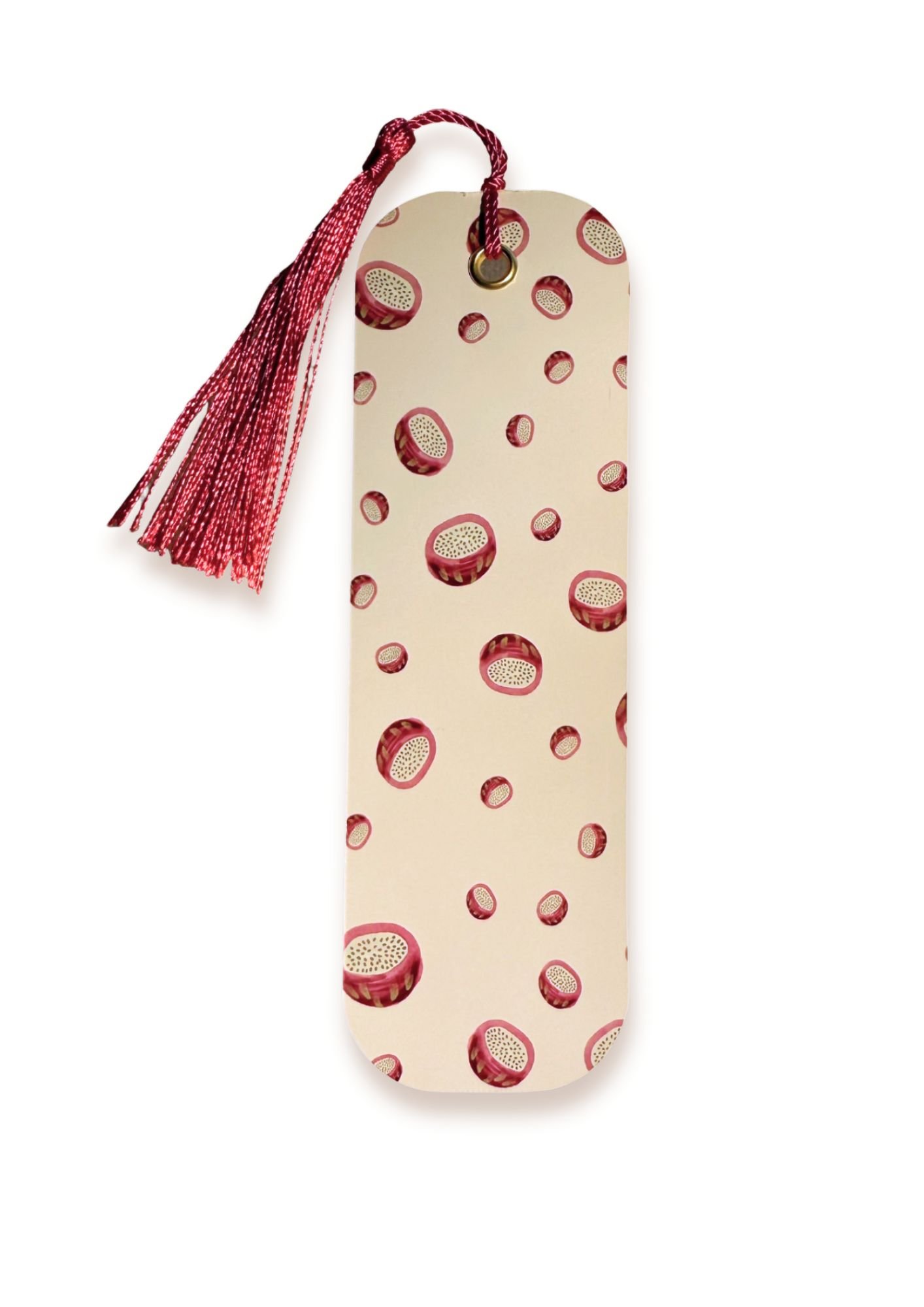Marcapáginas ilustrado de frutas
